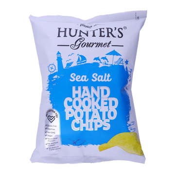 Hunter's Gourmet Hand Cooked Sea Salt Potato Chips 125g 