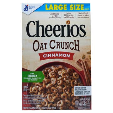 General Mills Cheerios Oat Crunch Cinnamon Cereal 515g [Large Size] 