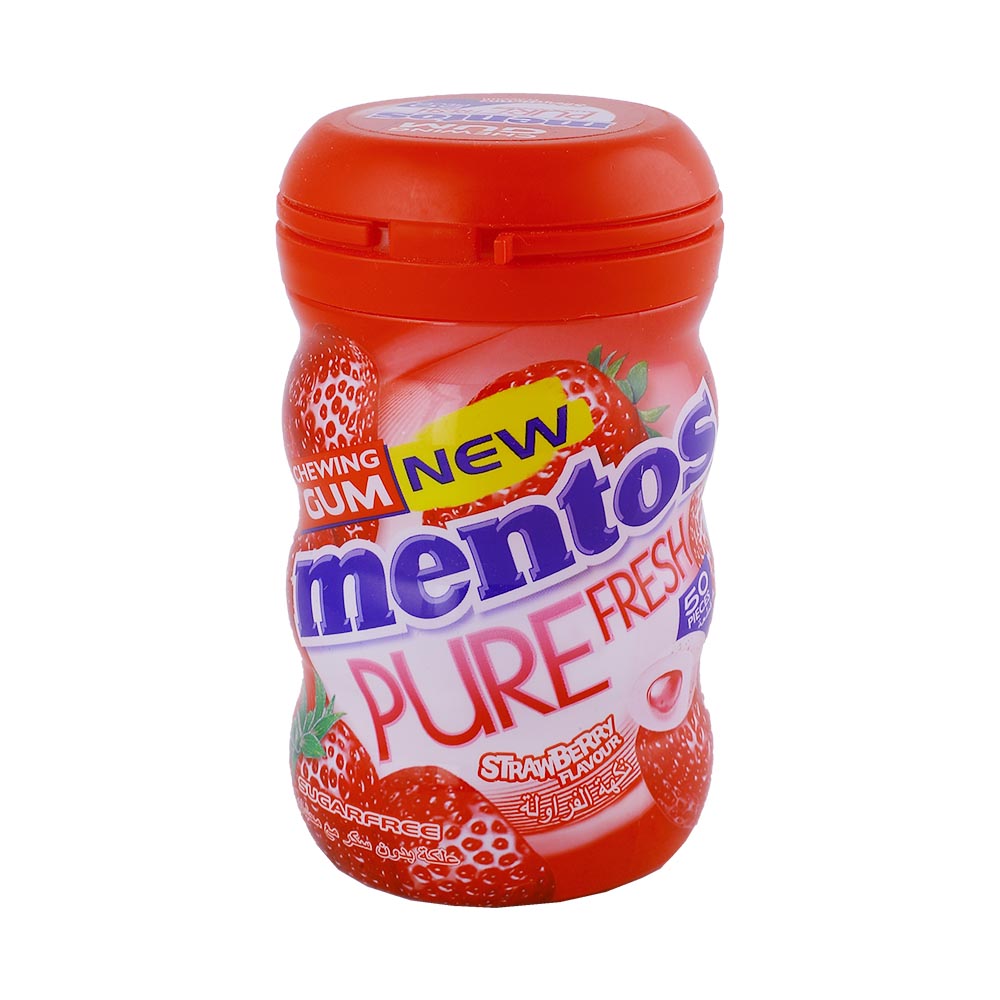 Mentos Pure Fresh Strawberry Flavour Chewing Gum 50's 87.5g