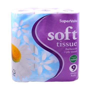 SuperValu Soft Bathroom Tissue 2-Ply 9 Rolls 