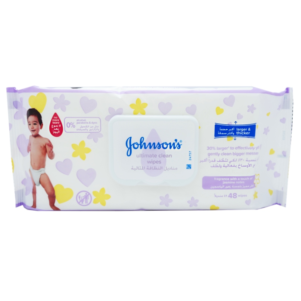 Johnsons Ultimate Clean Baby Wipes 48s