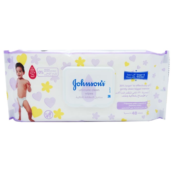 Johnsons Ultimate Clean Baby Wipes 48s