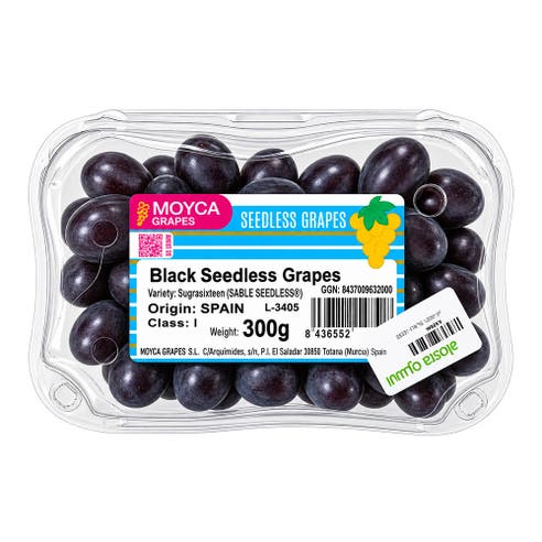 Seedless Black Grapes 200g 
