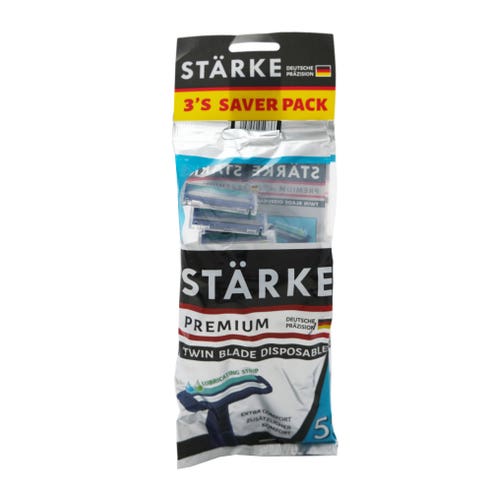 Starke Premium Disposable Twin Blade Razor 3x5 