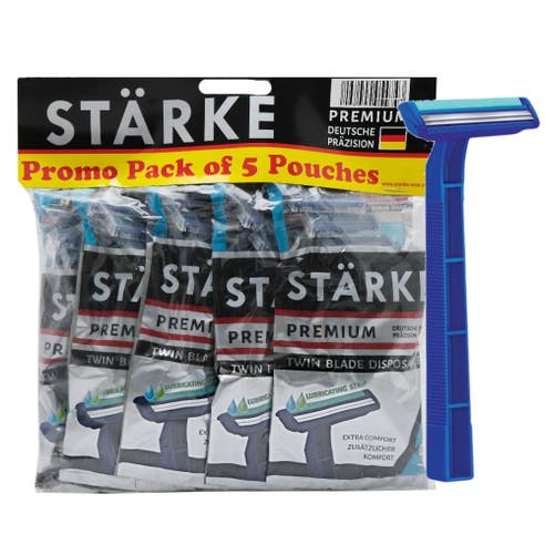 Starke Premium Disposable Twin Blade Razor 5x5 