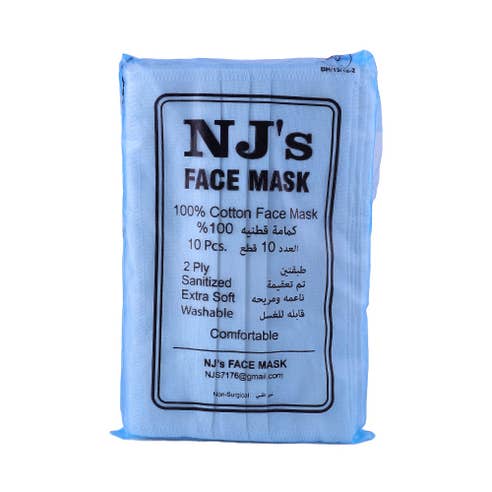 NJ's Cotton Face Mask [10 Pieces] 