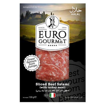 Euro Gourmet Sliced Beef Salami 130g 