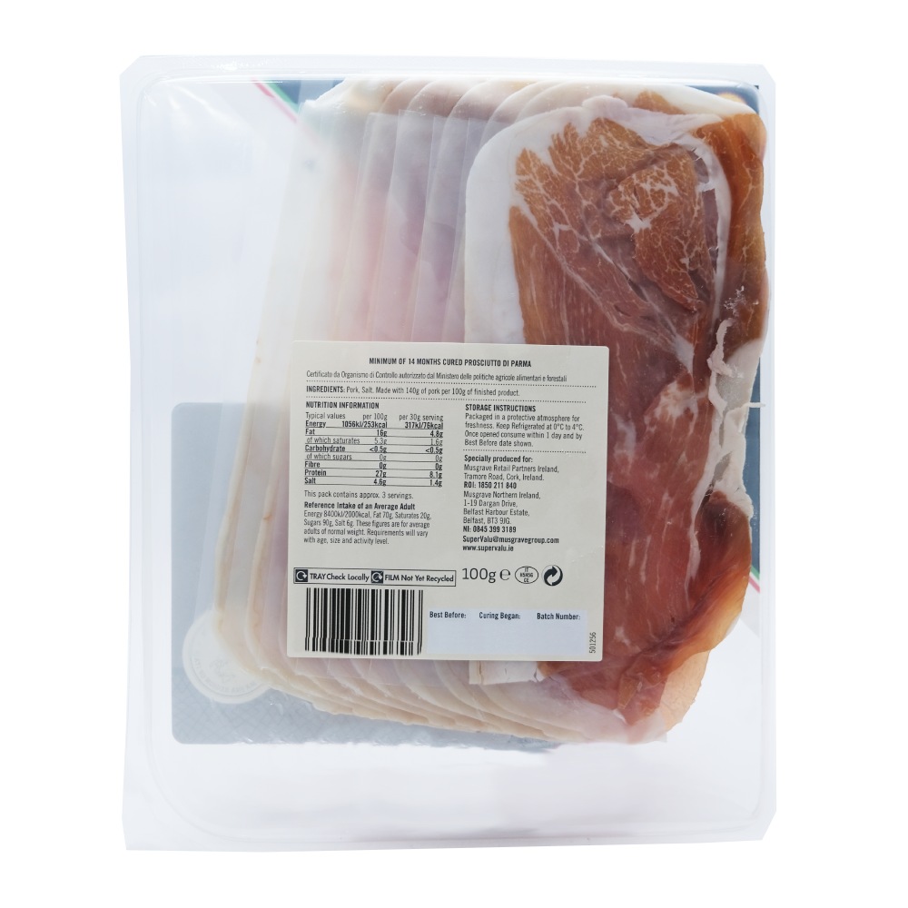 SuperValu Signature Tastes Prosciutto Di Parma 100g [Contains Pork] back image