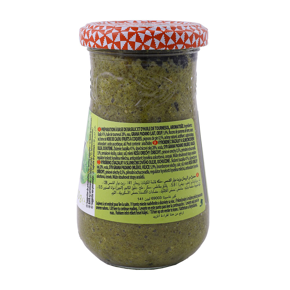 Panzani Pesto Basilico Sauce 200g back image