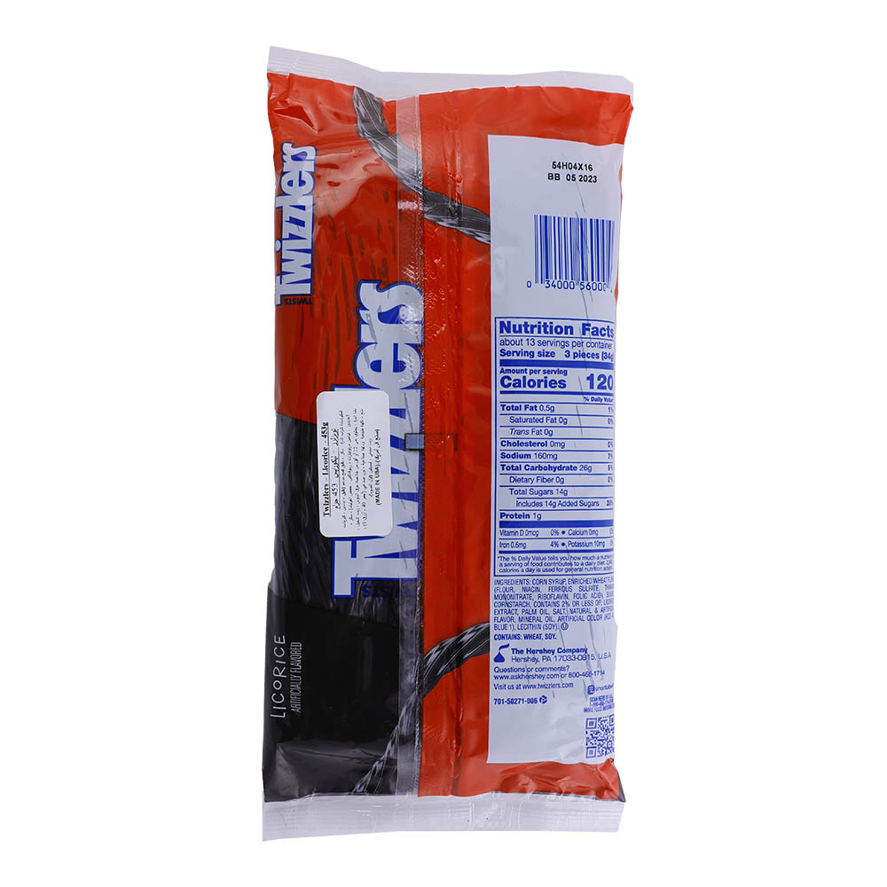 Twizzlers Black Twists Licorice 16Oz - Bahrain Alosraonline store