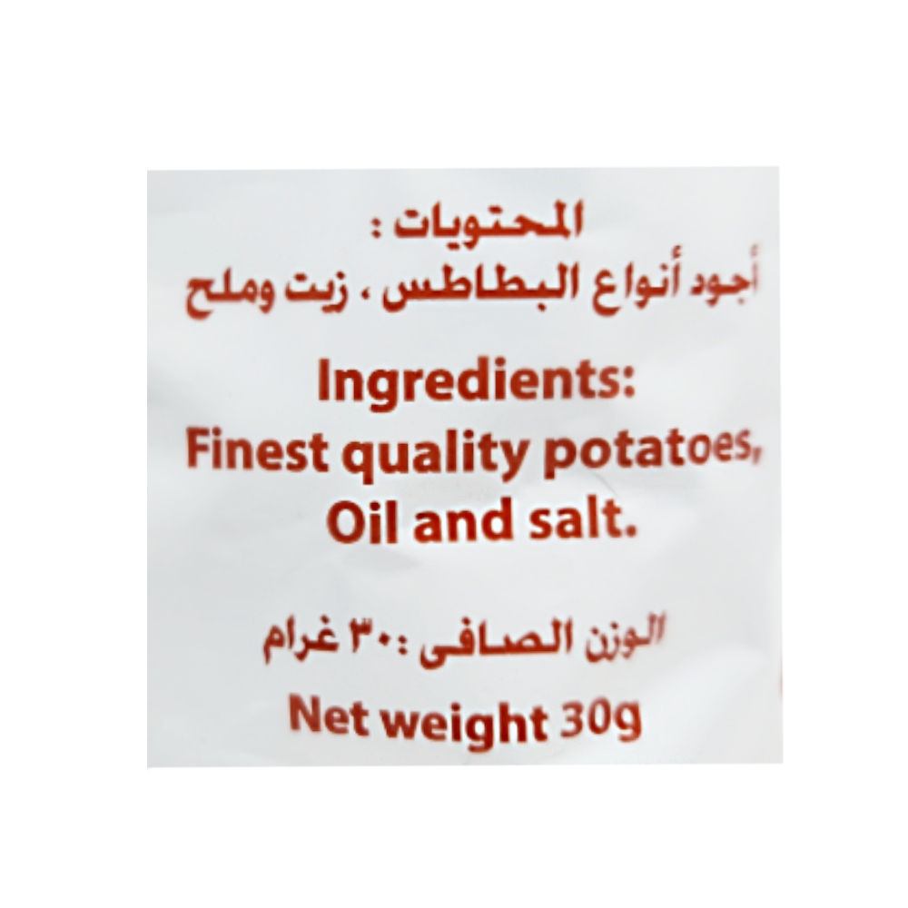 O.K. Potato Crisps 30g back image