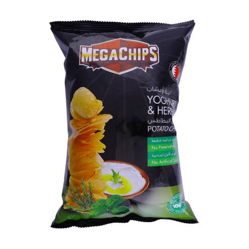 Mega Chips Yoghurt & Herbs Potato Chips 90g 
