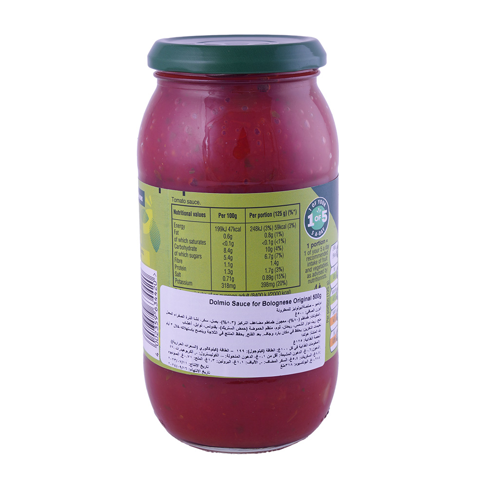 Dolmio Bolognese Original 500g back image