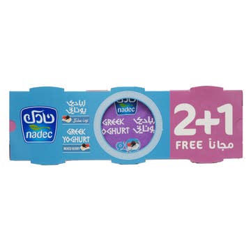 Nadec Mixed Berry Greek Yoghurt 3x160g [2+1 Free] [Special Offer] 