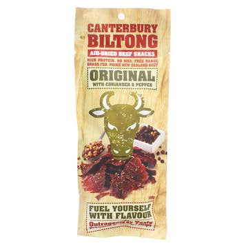 Canterbury Biltong Original Coriander & Pepper Beef Snacks 100g 