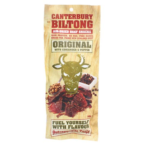 Canterbury Biltong Original Coriander & Pepper Beef Snacks 100g 