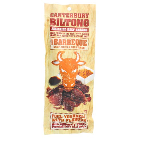Canterbury Biltong Smokey Barbeque Beef Snacks 100g 