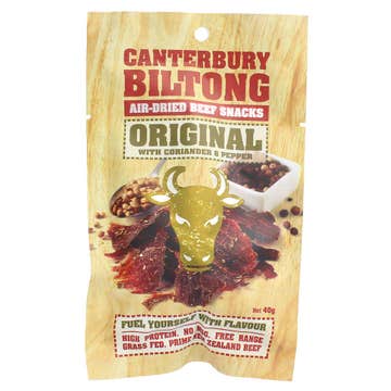 Canterbury Biltong Original Coriander & Pepper Beef Snacks 40g 