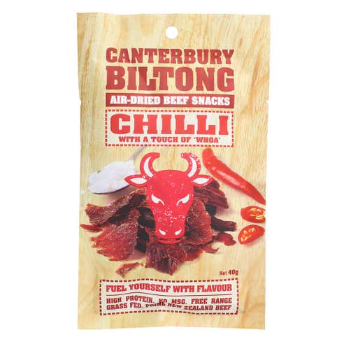 Canterbury Biltong Chilli Beef Snacks 40g 