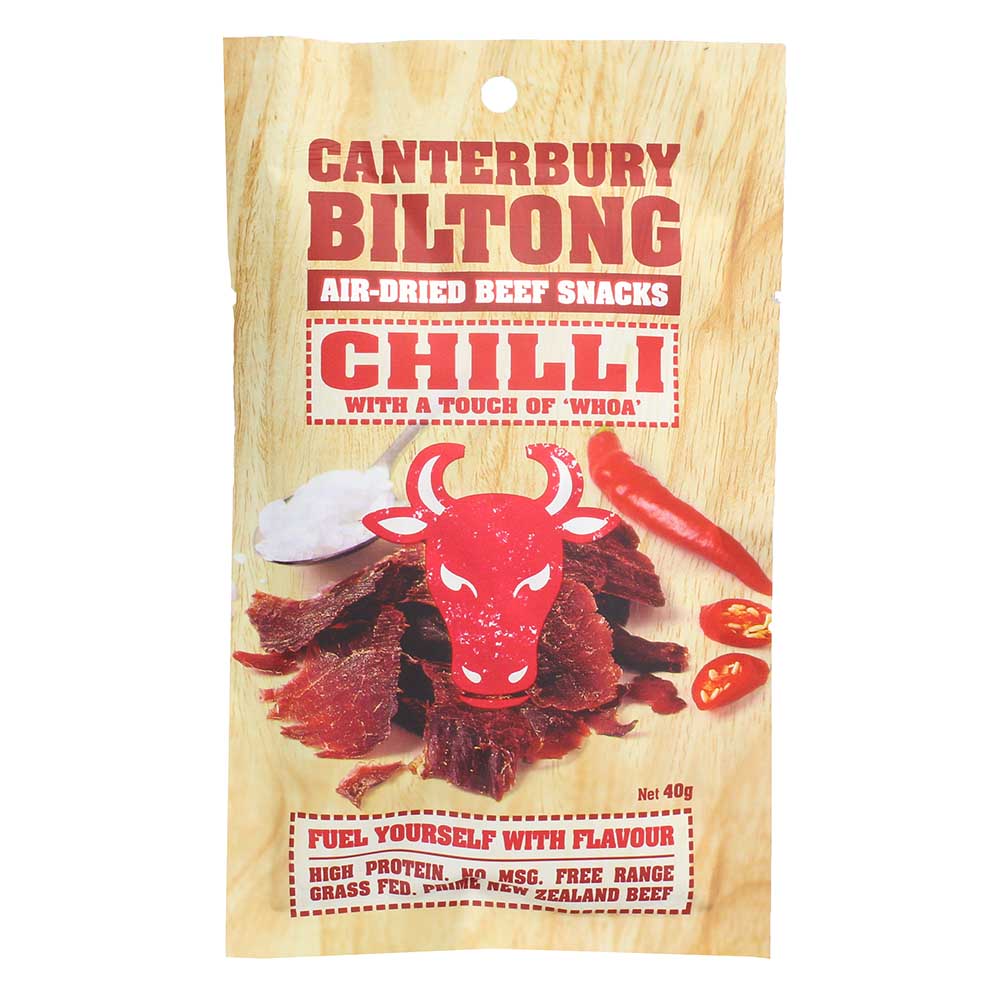 Canterbury Biltong Chilli Beef Snacks 40g 