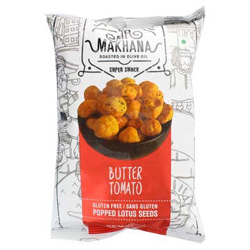 Mr Makhana Super Snack Butter Tomato Popped Lotus Seeds 75g 