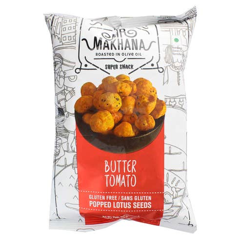 Mr Makhana Super Snack Butter Tomato Popped Lotus Seeds 75g 
