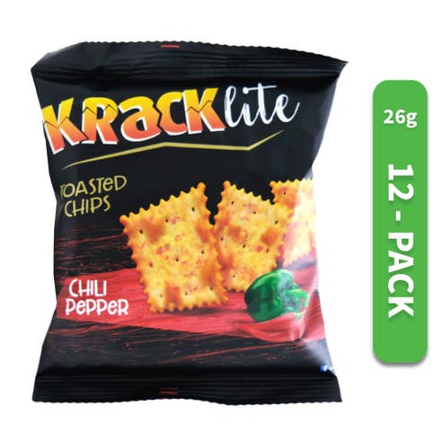 Kracklite Chili Pepper Toasted Chips 26g [12 Pack] 