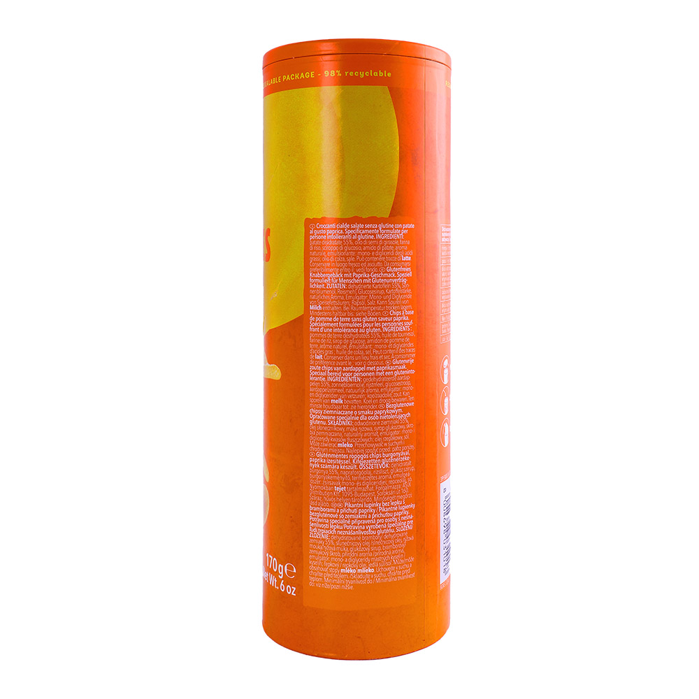 Schar Gluten-Free Paprika Curvies 170g back image