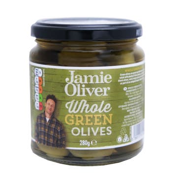 Jamie Oliver Whole Green Olives 280g 