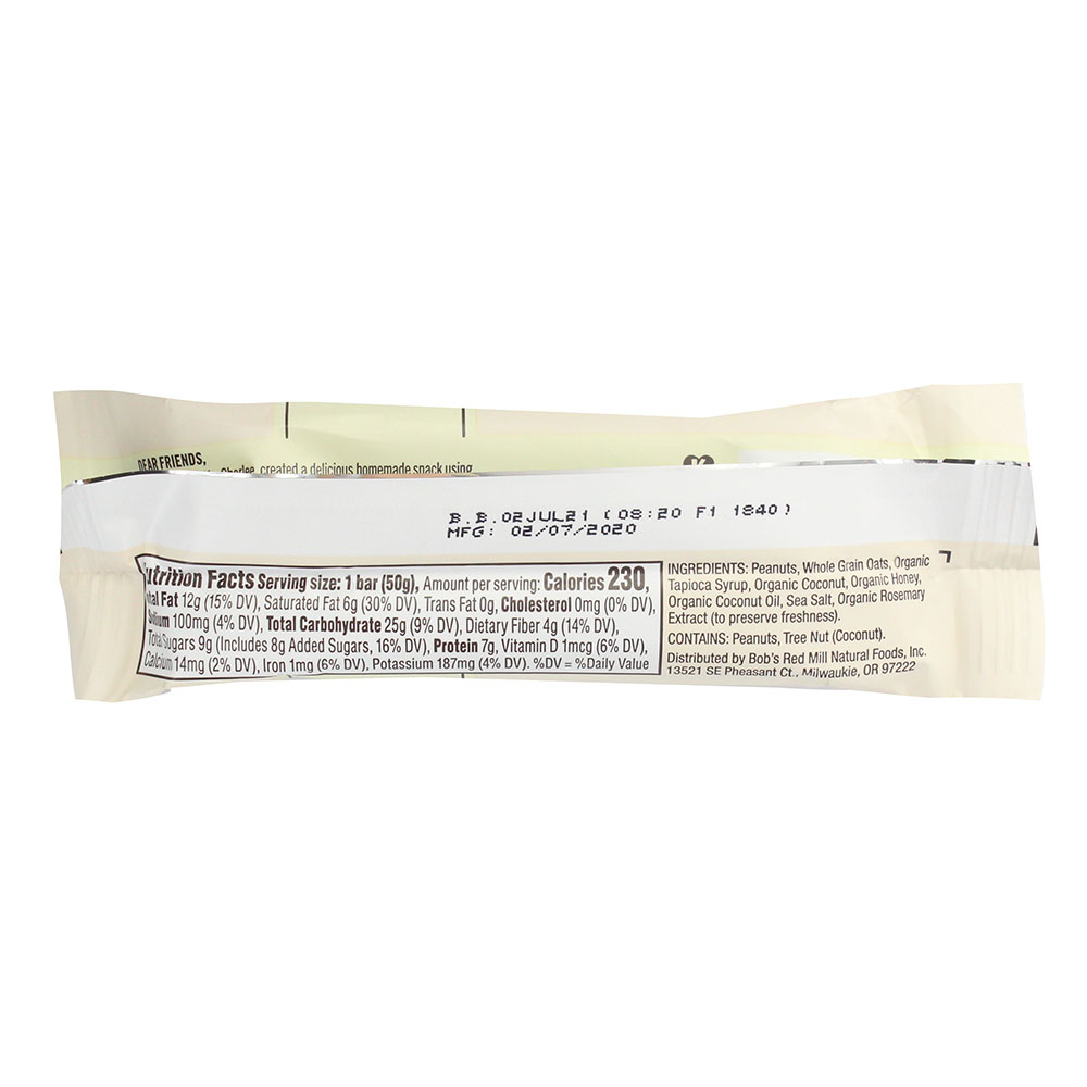 Bob's Red Mill Peanut Butter Coco & Oat Bar 50g - Bahrain Alosraonline store
