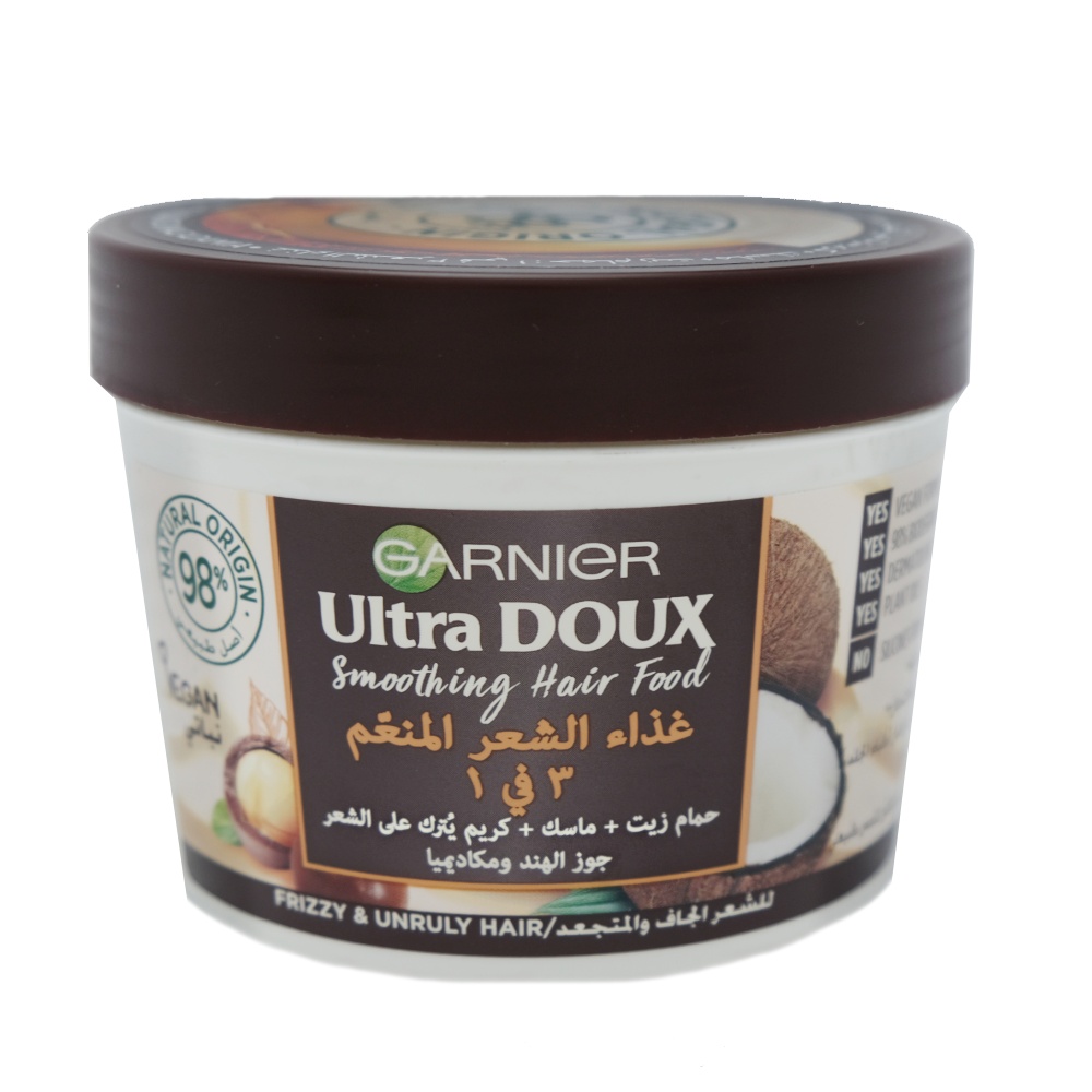 Garnier Ultra Doux Smoothing Hair Food 390ml back image