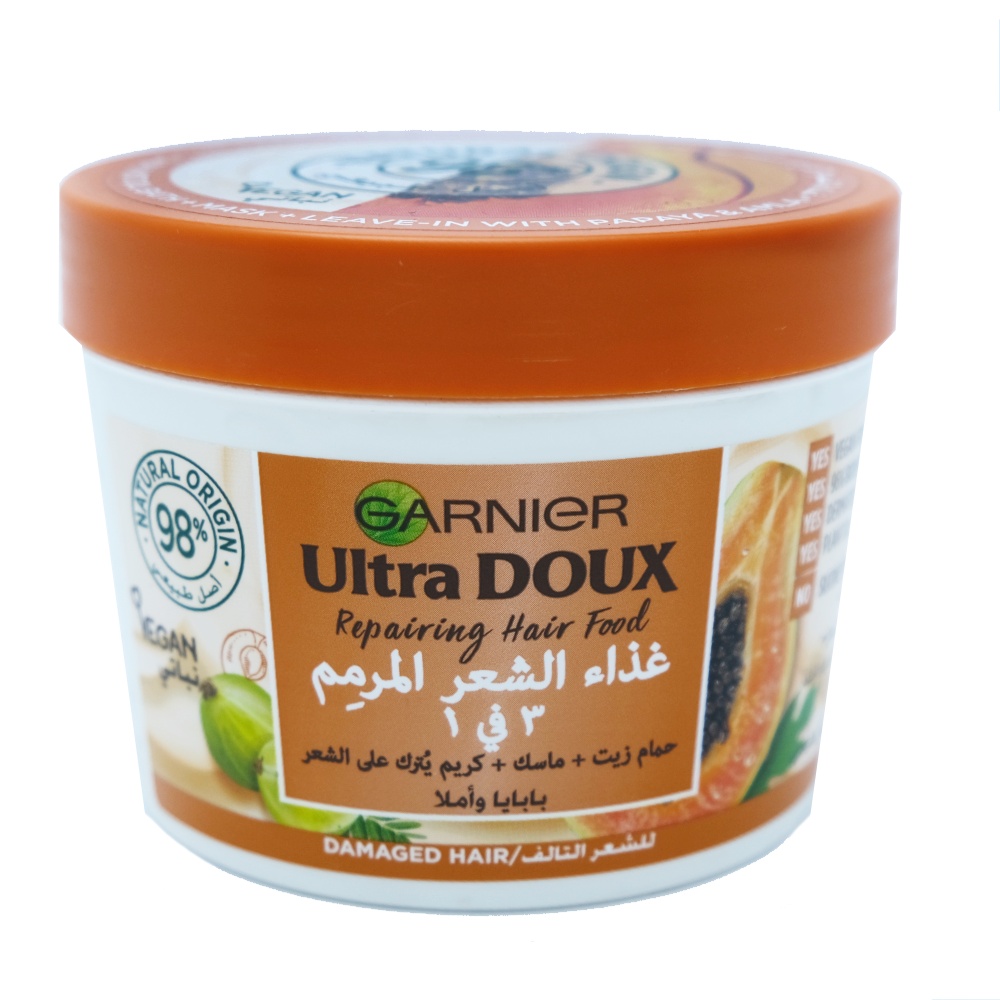 Garnier Ultra Doux Hair Food Papaya 390ml - Bahrain Alosraonline store