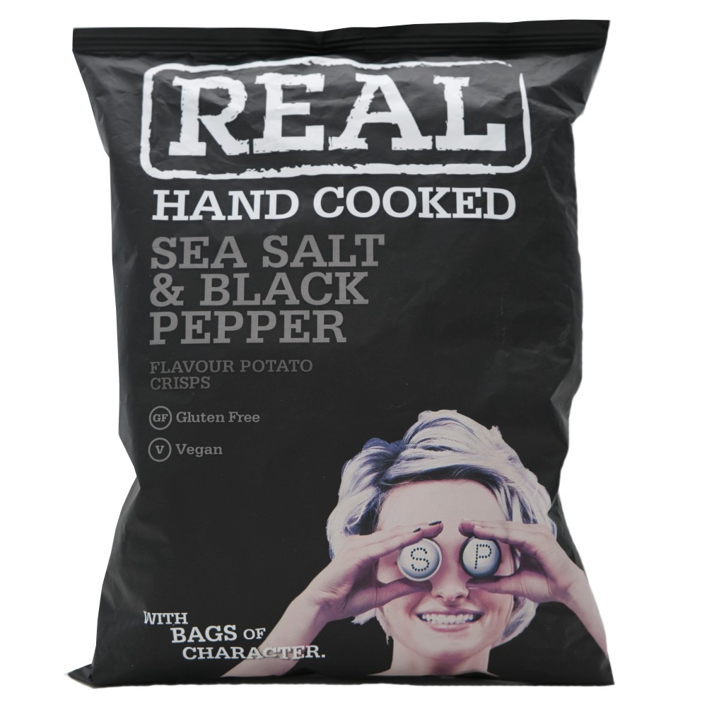 Real Crisps Handcooked Salt & Pepper Chips 150g
