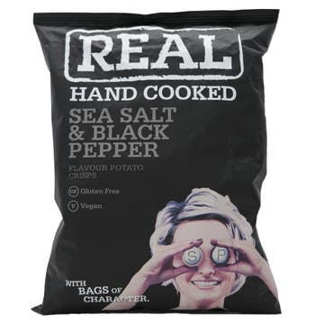 Real Crisps Handcooked Salt & Pepper Chips 150g 