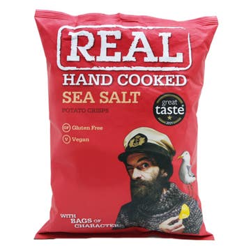 Real Crisps Handcooked Sea Salt Chips 150g 