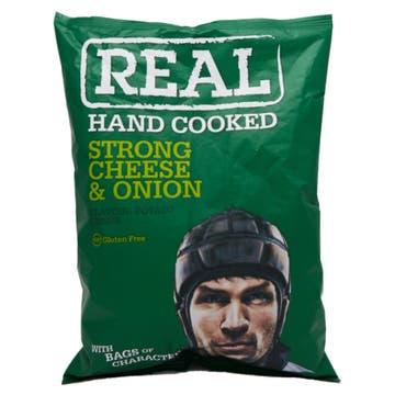 Real Crisps Handcooked Cheese & Onion Chips 150g 