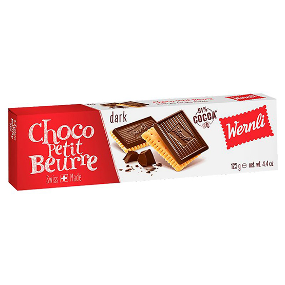 Wernli Choco Petit Beurre Dark Biscuits 125g