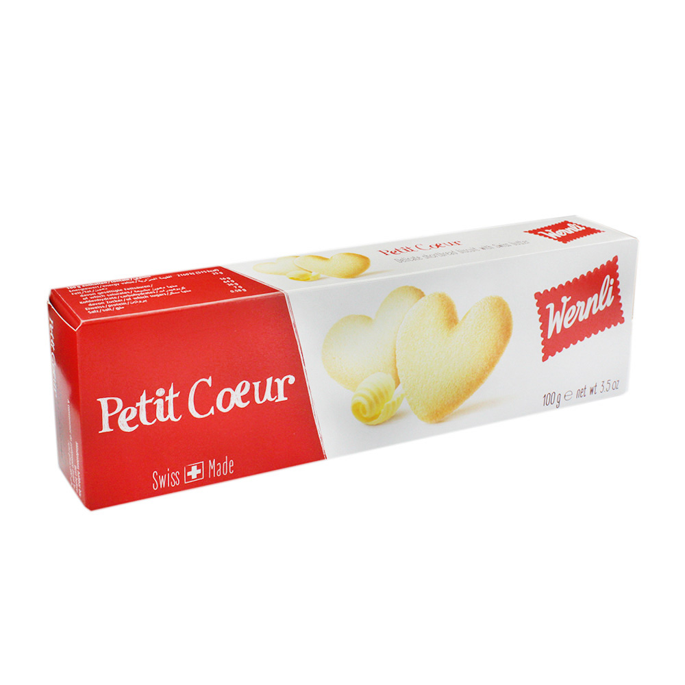 Wernli Chocolate Petit Coeur Biscuits 100g