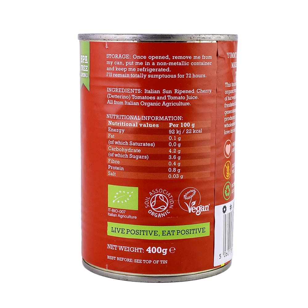 Mr Organic Cherry Tomato 400g back image