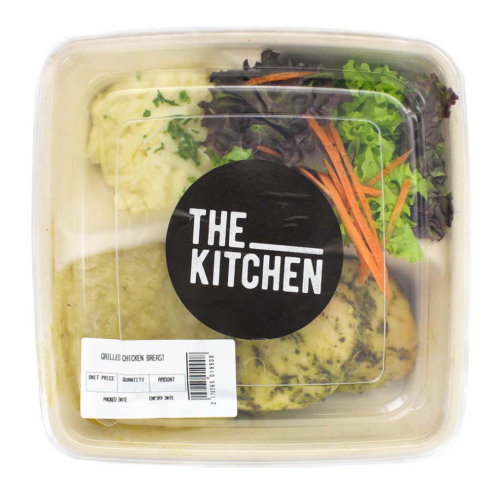 Grilled Chicken Breast With Mash Potato And Salad