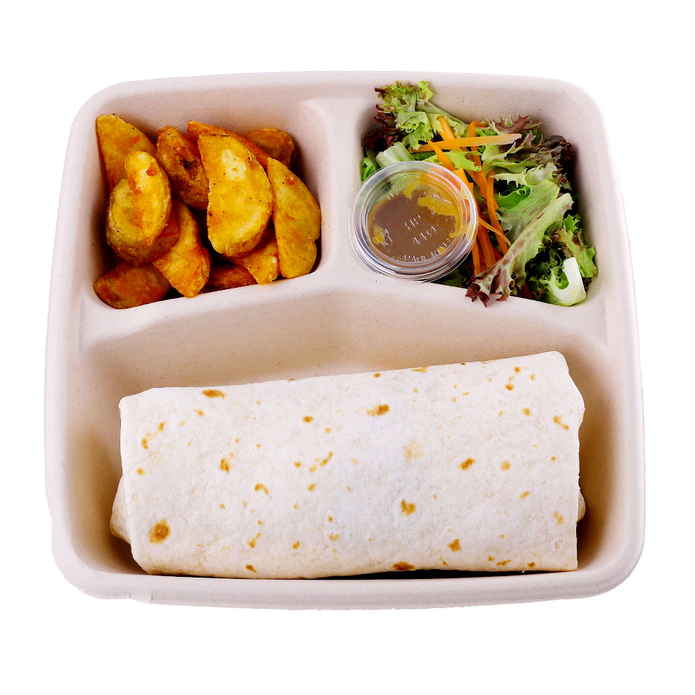 Chicken Fajita With Roast Potato And Salad