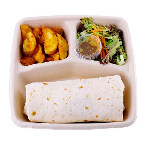 Chicken Fajita With Roast Potato And Salad 
