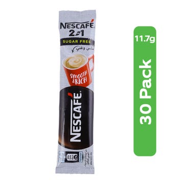 Nescafe 2 In1 Sugar Free Instant Coffee 30x11.7g 