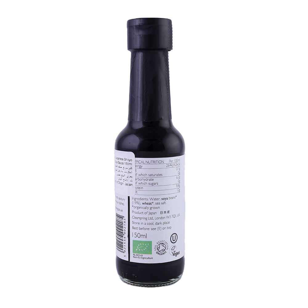 Clear Spring Organic Shoyu Soya Sauce 150ml back image