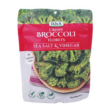 DJ&A Sea Salt & Vinegar Crispy Broccoli Florets 25g 