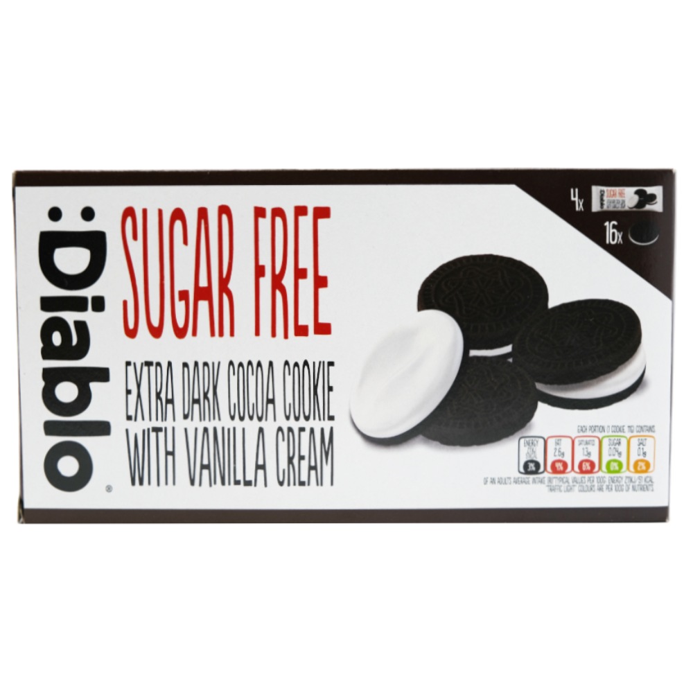Diablo Dark Sandwich Cookies With Vanilla 176g