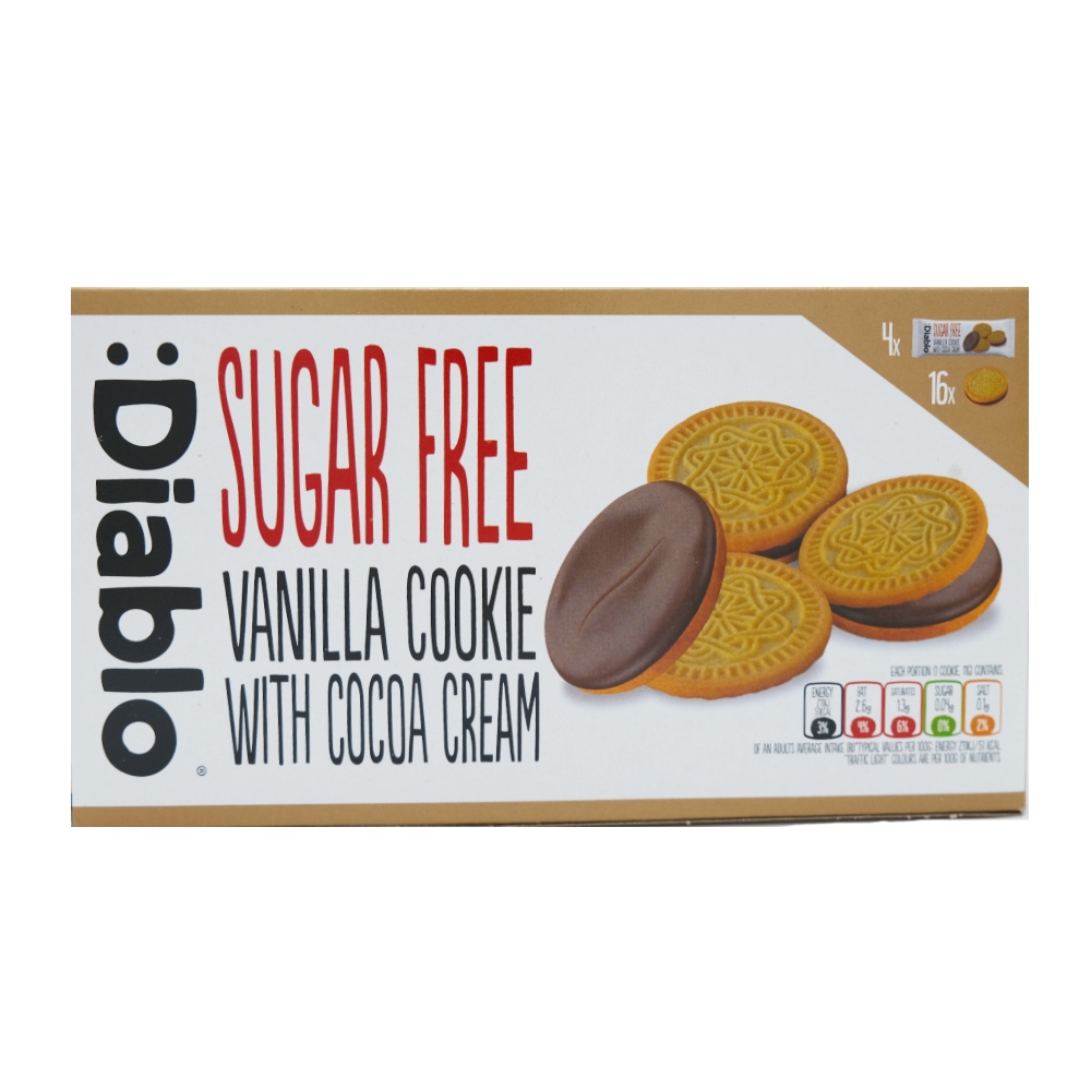 Diablo Vanilla Sandwich Cookies With Cocoa 176g