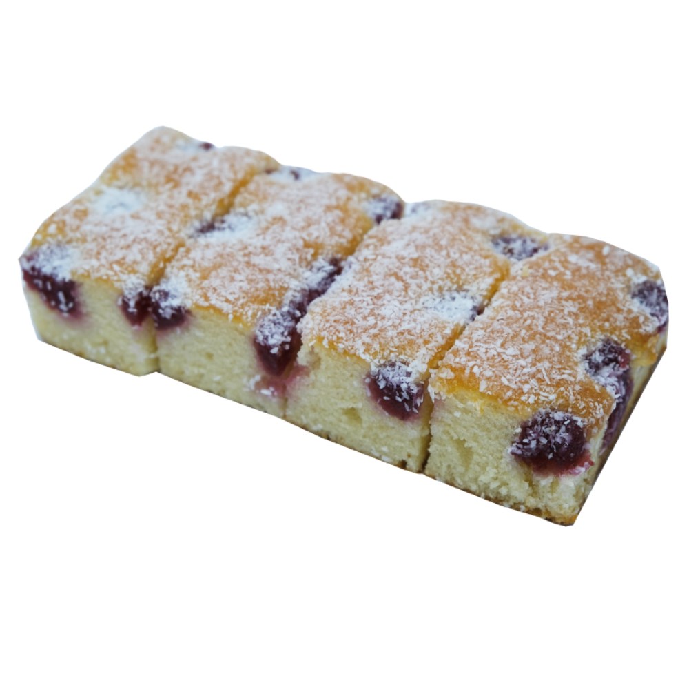Raspberry & Coconut Traybake 85g back image