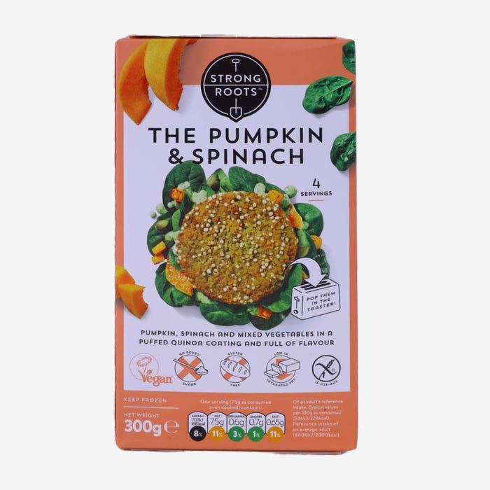 Strong Roots Spinach & Pumpkin Burger 300g