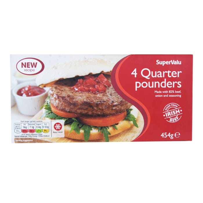 SuperValu 4 Quarter Pounder Onion Seas 454g